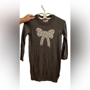 Juicy Couture Girls Grey Bow Long Sleeve Top